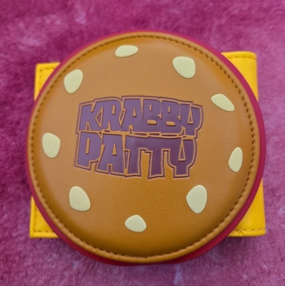 New Nickelodeon Spongebob Krabby Patty Anime Manga Leather Wallet
